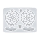 Литье смолы Форма Силиконовый комплект брелокНастенный декор форма для эпоксидной смолы Ловец сновперо Подвеска Форма