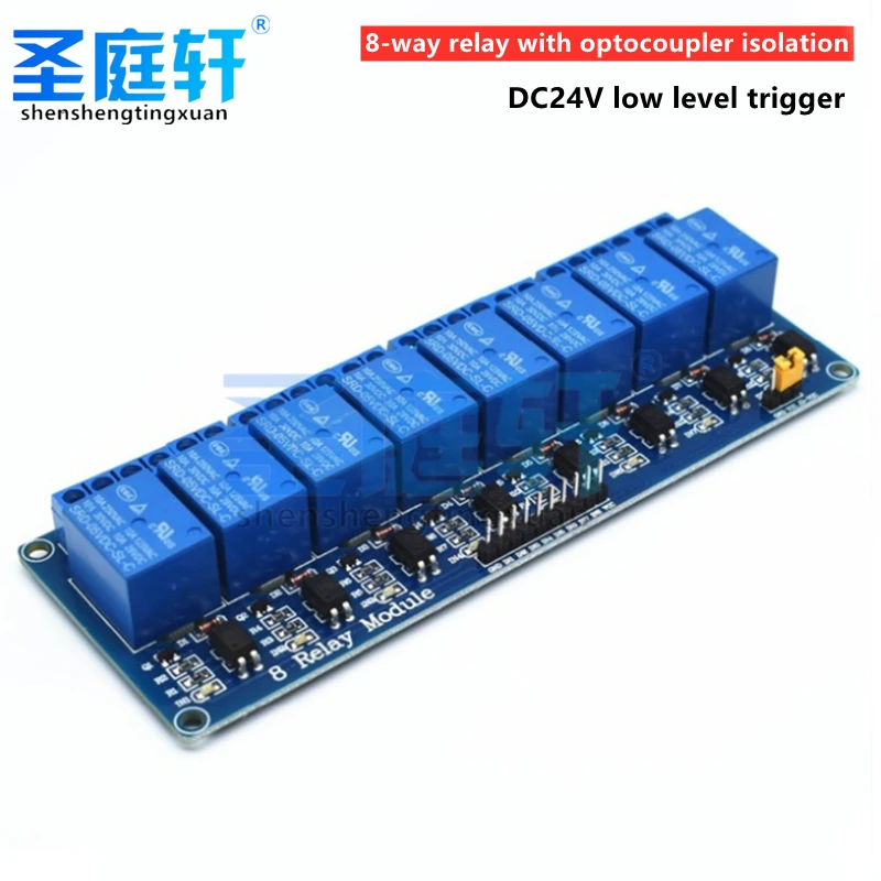 С Оптрон 8 способ релейный модуль с plc разъемом реле управления DC24V низкого уровня