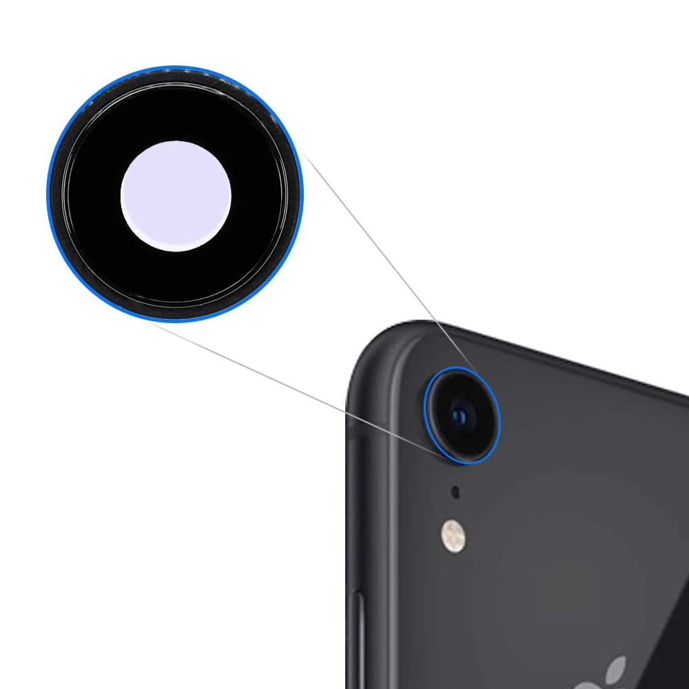 Задняя крышка объектива камеры стеклянная с рамкой запасная часть для iPhone 6 6s 6plus