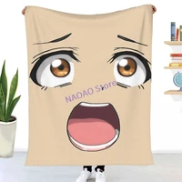 ahegao face throw blanket sheets on the bed blankets on the sofa decorative lattice bedspreads happy nap for children