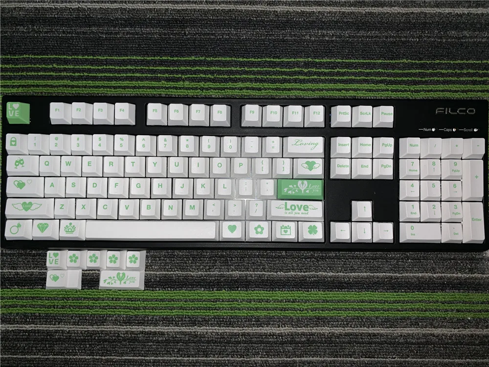 Любовь клавишные колпачки из ПБТ полный Наборы/краситель подкровать keycap/механическая клавиатура Pbt вишня профиль
