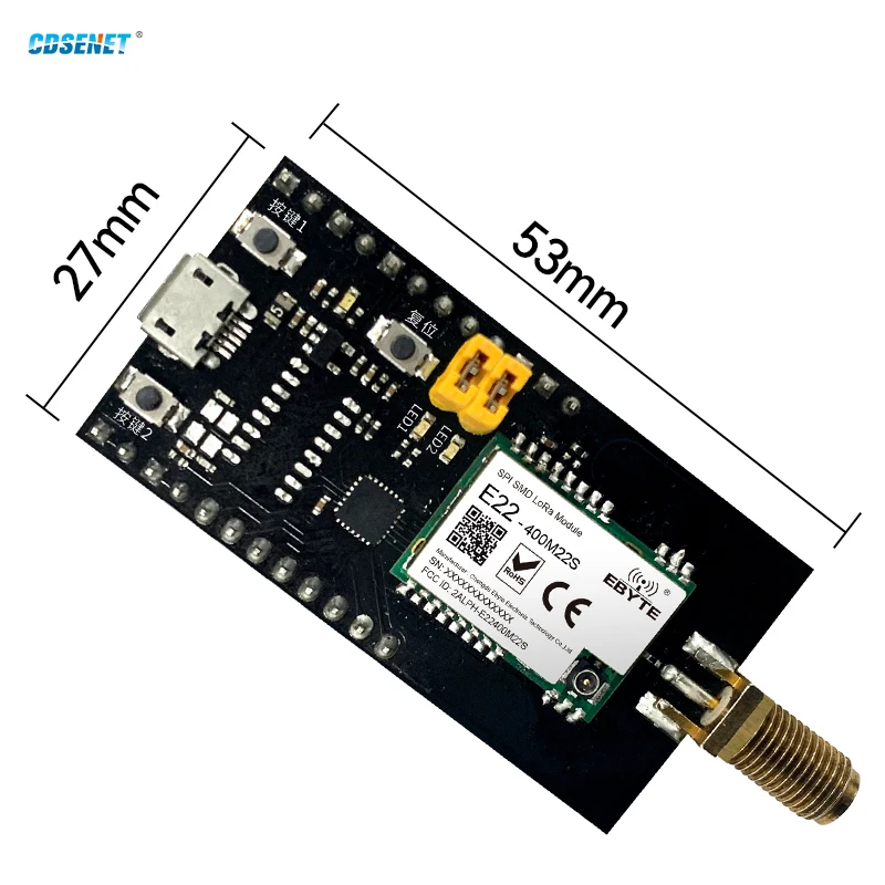 SX1268 Lora Test Board  433MHz 470MHz Development Test Kit for E22-400M22S CDSENET E22-400MBL-01