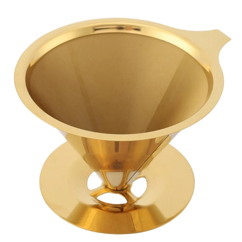 Акция! Двойная Стенка из нержавеющей стали титан золото наполнитель кофе