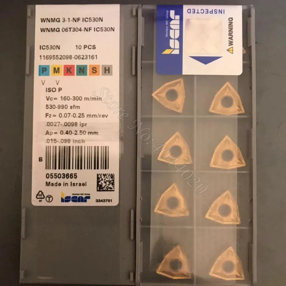 ISCAR WNMG06T304 NF IC530N WNMG3 1 карбдная Вставка 10 шт.|Токарный инструмент| |