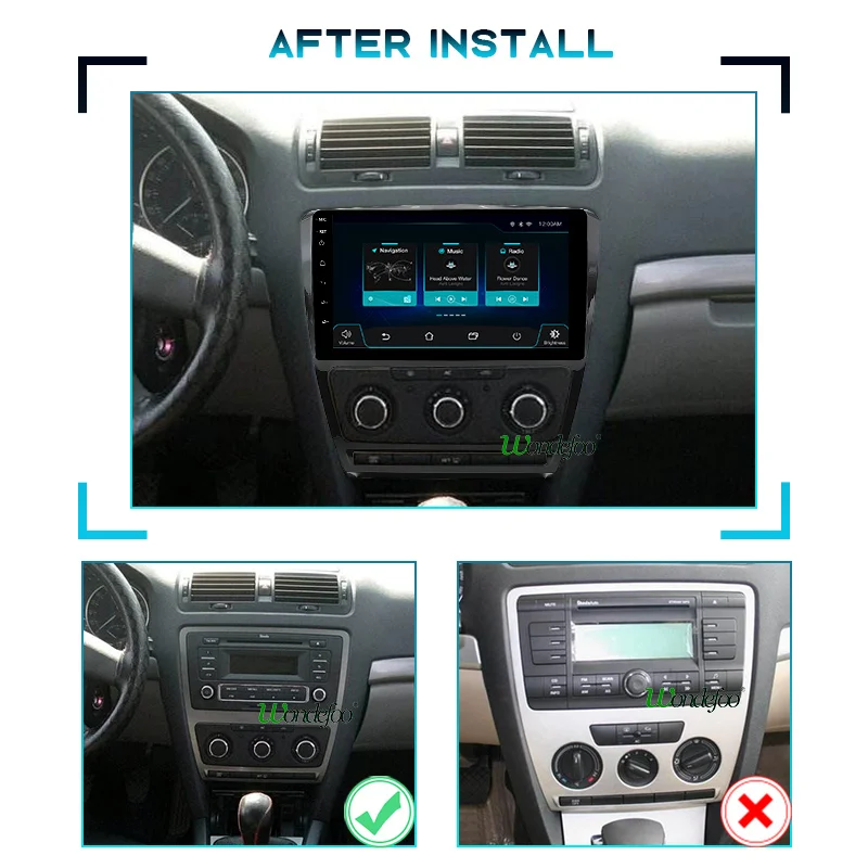 магнитола 2 din андроид Android 10 автомагнитола радио PX6 для Skoda Octavia 2008 2013