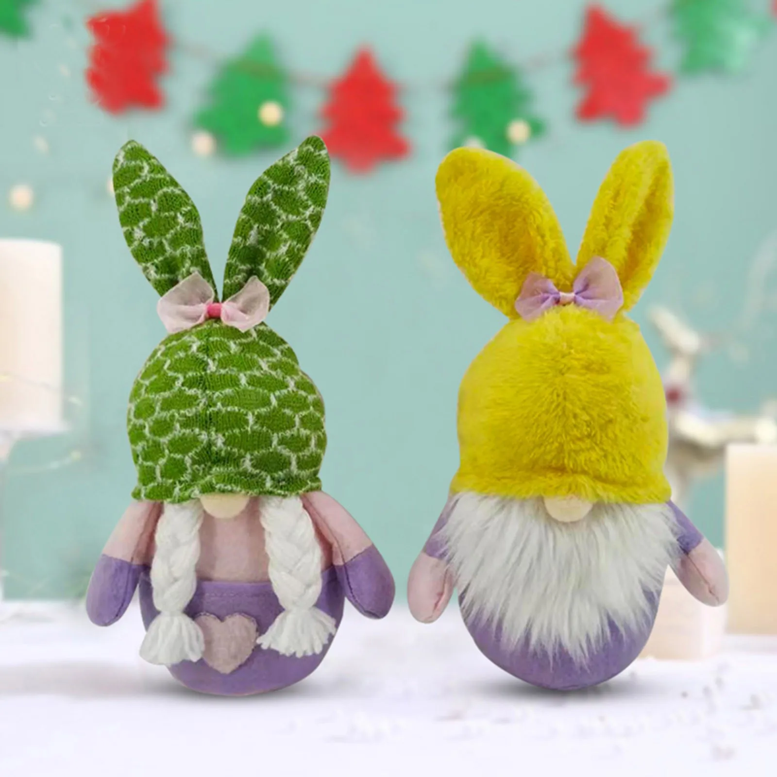 1 шт. Пасхальный кролик украшения для весенней подарочной комнаты плюшевая