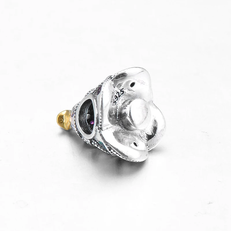 Бусина-Шарм Рождественская елка из серебра 925 пробы с фианитами | Украшения и