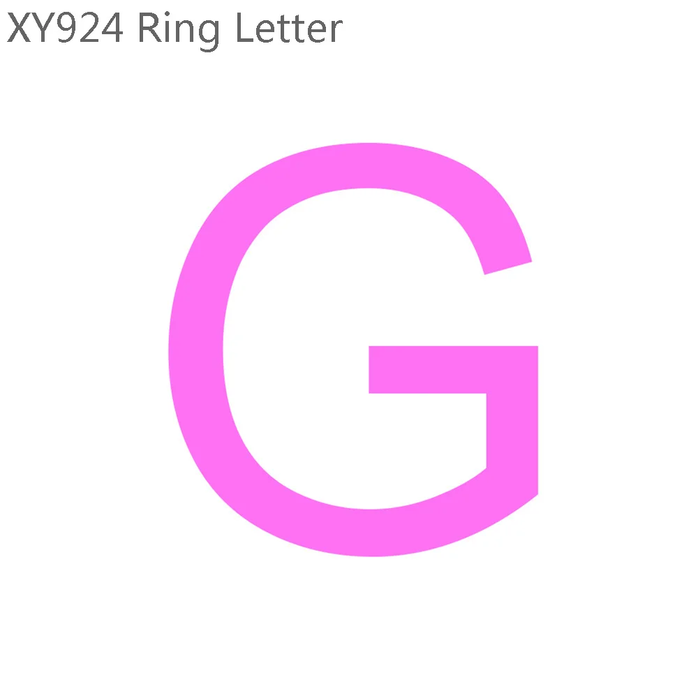 Letter G Trusta 925 Твердые ювелирные изделия из настоящего стерлингового серебра 26 букв A-Z коктейльное кольцо Размер 5 6 7 девочек Дети Рождественский подарок XY924 - Цвет основного камня: Letter G