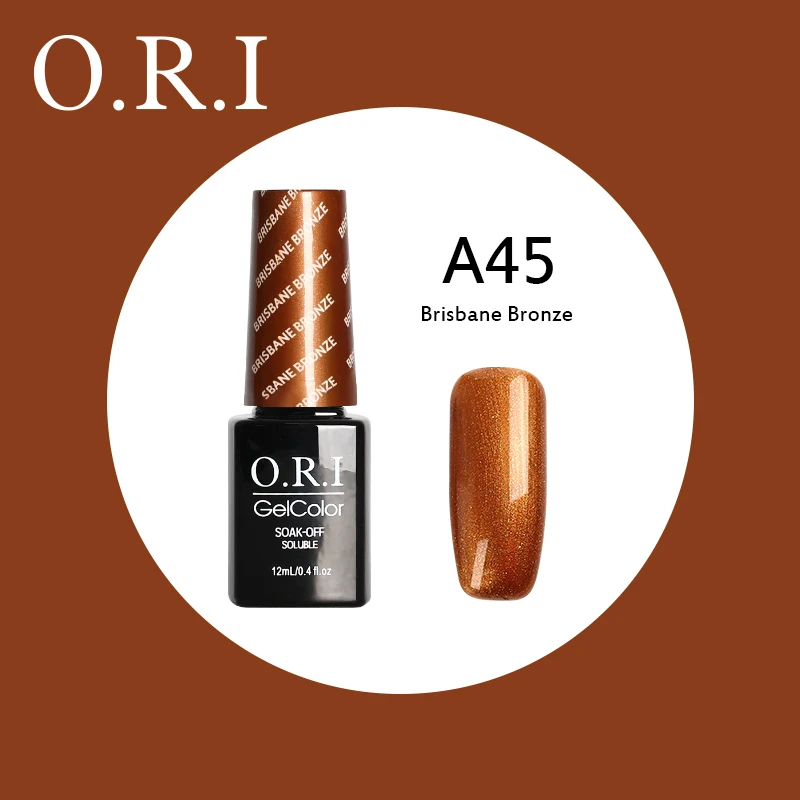 O.R.I, 12 мл, УФ-гель для ногтей, УФ светодиодный Гель-лак для ногтей, гибридный впитывающий Гель-лак, лак для ногтей, лак для ногтей - Цвет: A45