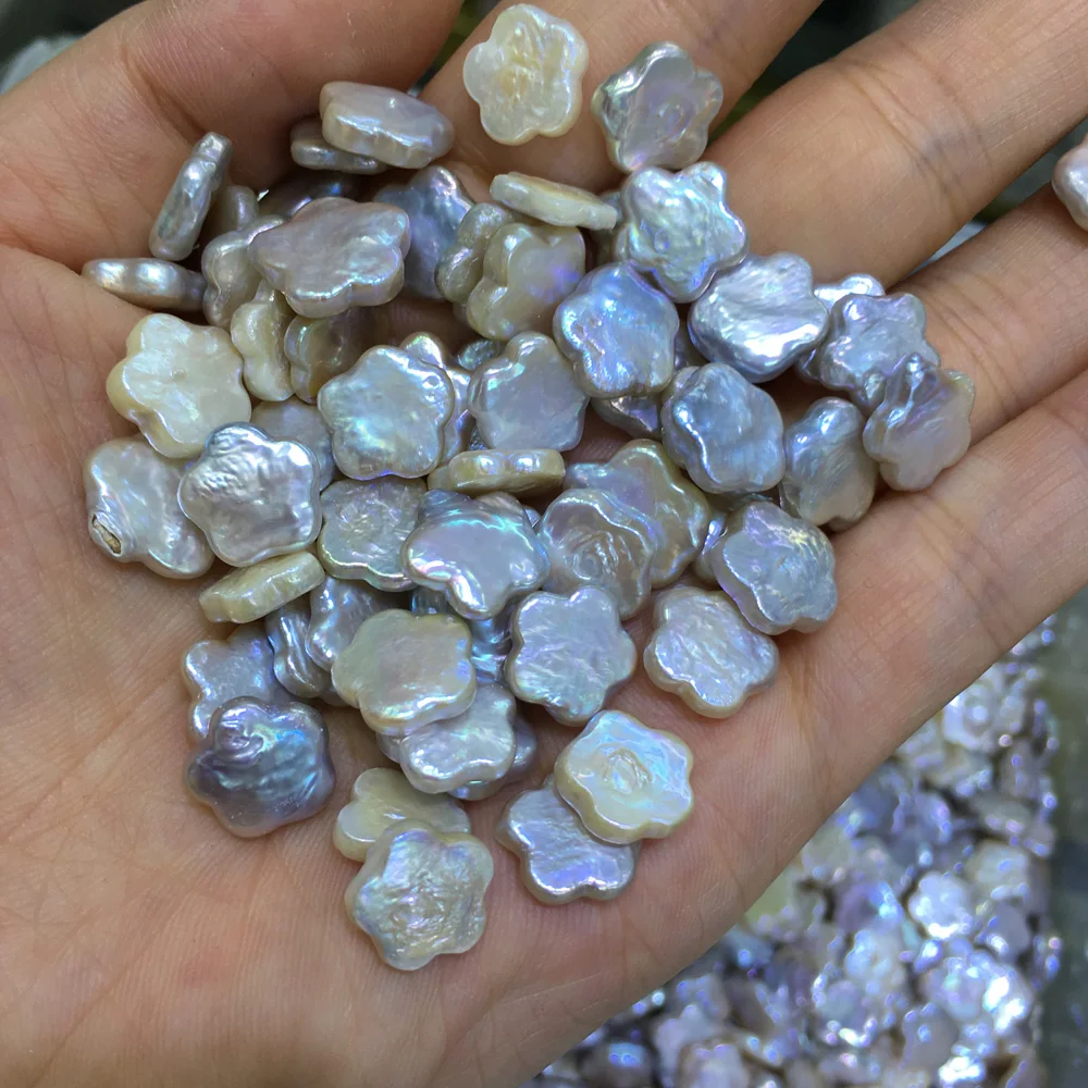 Очаровательные жемчужные бусины в форме цветка сливы натуральный барочный