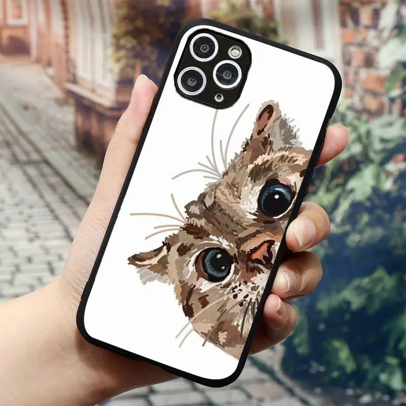 

cat animal cute Phone Case for iPhone 11 12 mini pro XS MAX 8 7 6 6S Plus X 5S SE 2020 XR