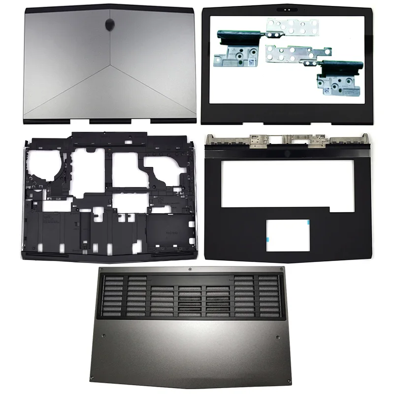 Barato NUEVA Cubierta Trasera LCD/bisel Frontal/bisagras/reposamanos/cubierta Inferior Para Dell Alienware 15 R3 0KWP7D 0892VY 0VN6FK 0F9V34 071YM7
