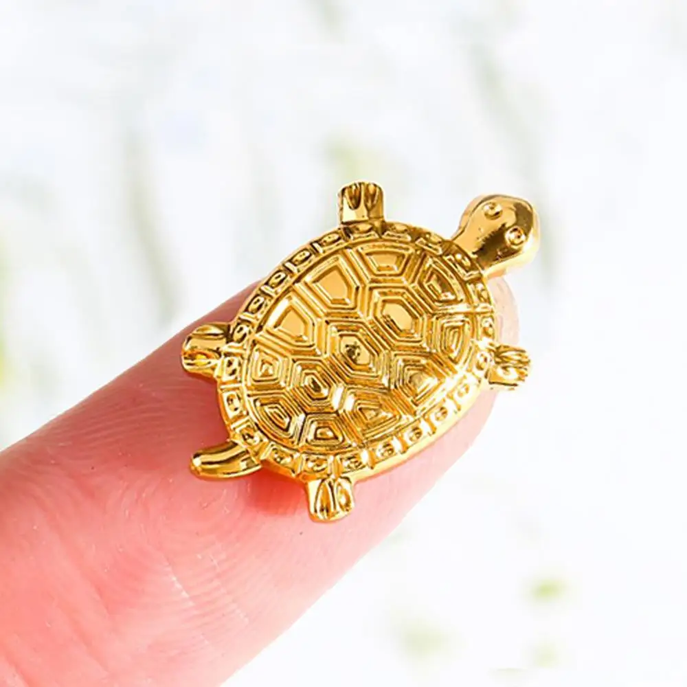 Japanese Money Turtle Asakusa Temple Mini Gold-Plated Tortoise Guarding Praying Lucky Wealth Portable Charm Gift Mascot | Дом и сад