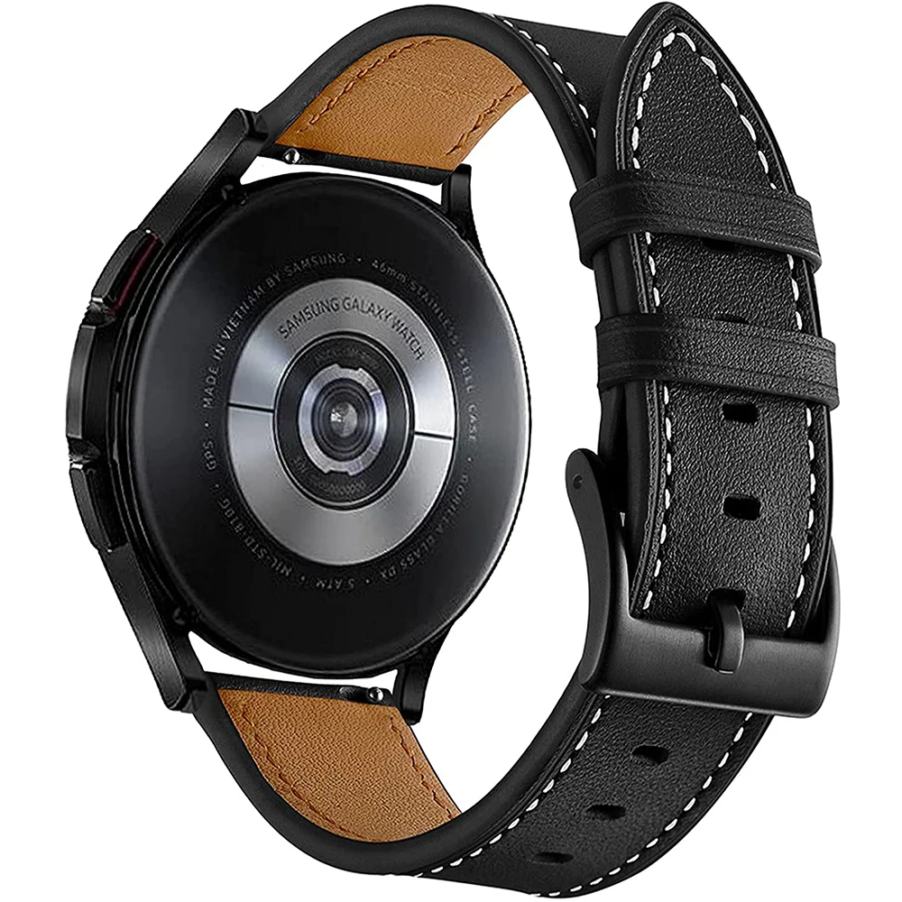 

Genuine Leather Watch Bands For Samsung Galaxy Watch 4 40/44mm Strap Galaxy Watch4 Classic 42/46mm Active 2 Bracelet Wrist Strap