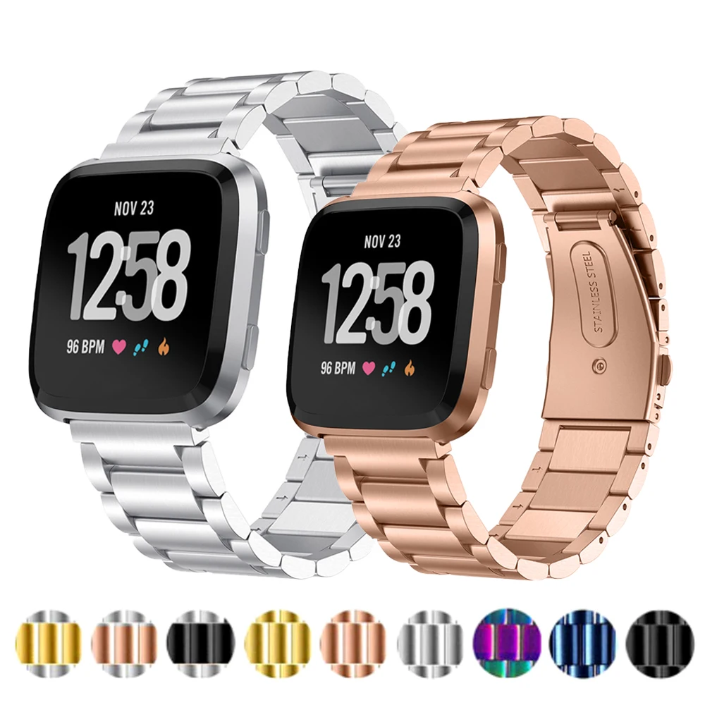 

Strap for fitbit versa 2 band Smartwatch Metal stainless steel replacment Belt Bracelet correa versa 2 strap accessories