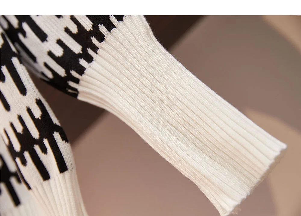 Женский трикотажный свитер с широкими штанинами HAMALIEL свободный в полоску стиле