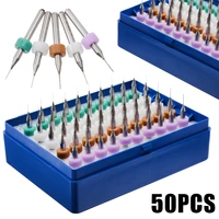 50 pcs durable print circuit board drill bits 0 250 30 350 40 45mm mini micro drill bits twist drill machine engraving tool