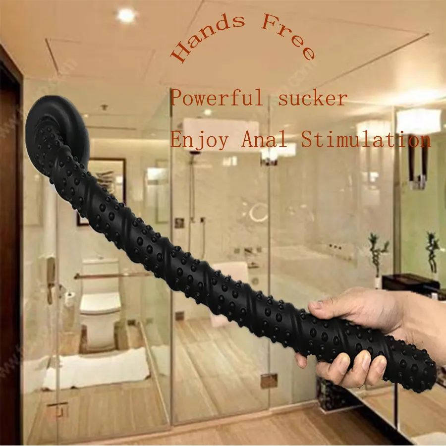Реалистичный фаллоимитатор 55*3 5 см мягкая очень длинная Анальная пробка с