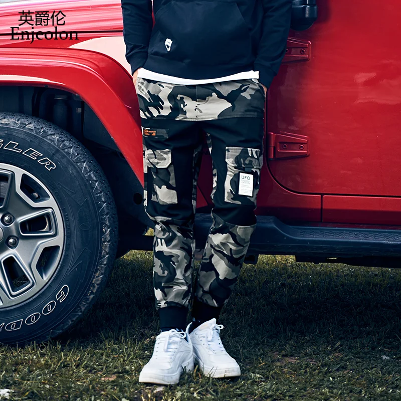 Мужские брюки-карго Enjeolon повседневные камуфляжные хлопковые брюки в стиле