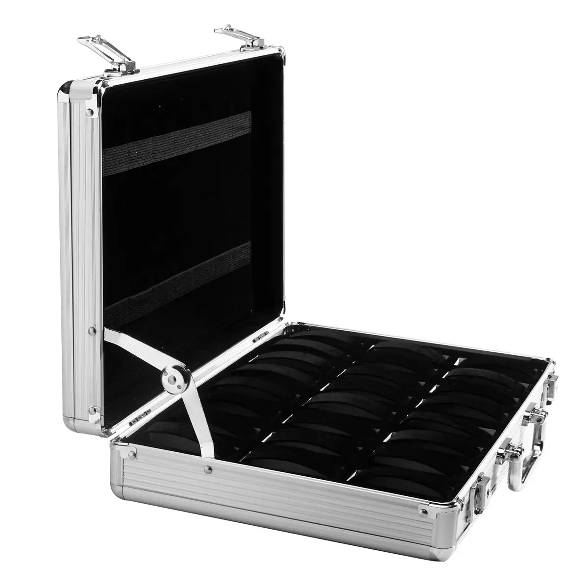 24 отделения в сетку алюминиевая коробка для часов витрина Ювелирная коллекция