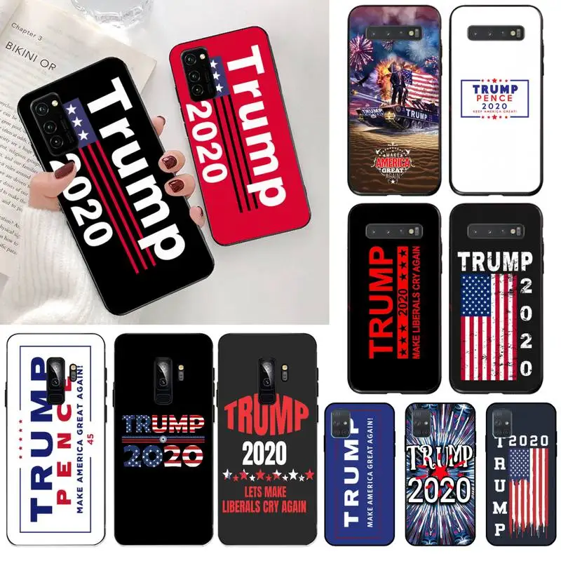 

CUTEWANAN Donald Trump Election 2020 Phone Case for Samsung S20 plus Ultra S6 S7 edge S8 S9 plus S10 5G lite 2020