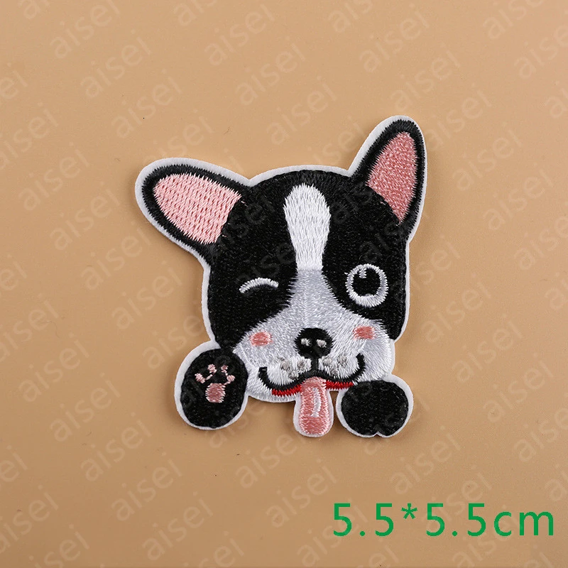 1 шт. мультяшная нашивка с животными вышивка милая собака железная