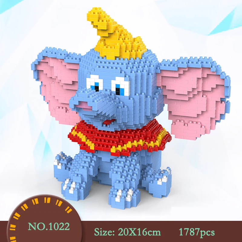 

1787pcs Cartoon 3D Flying Elephant Model Building Blocks DIY Mini Assembled Building Block Toy Gift Children's Educational Toys