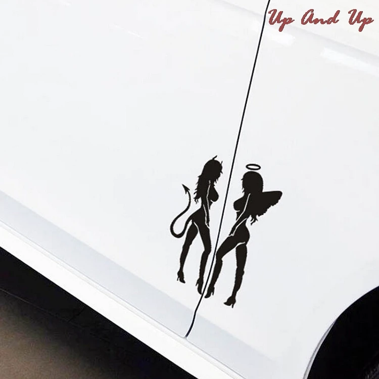 3D Автомобильные наклейки виниловые дьявол ангел демоны отражающие