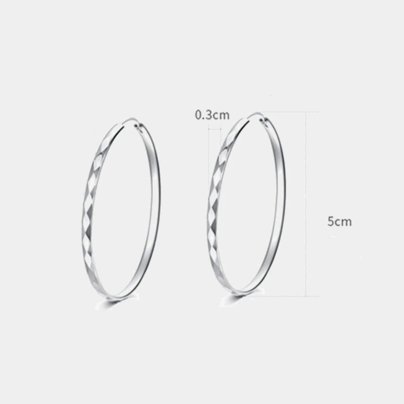 Новые трендовые большие круглые серьги-кольца с серебряным покрытием для женщин