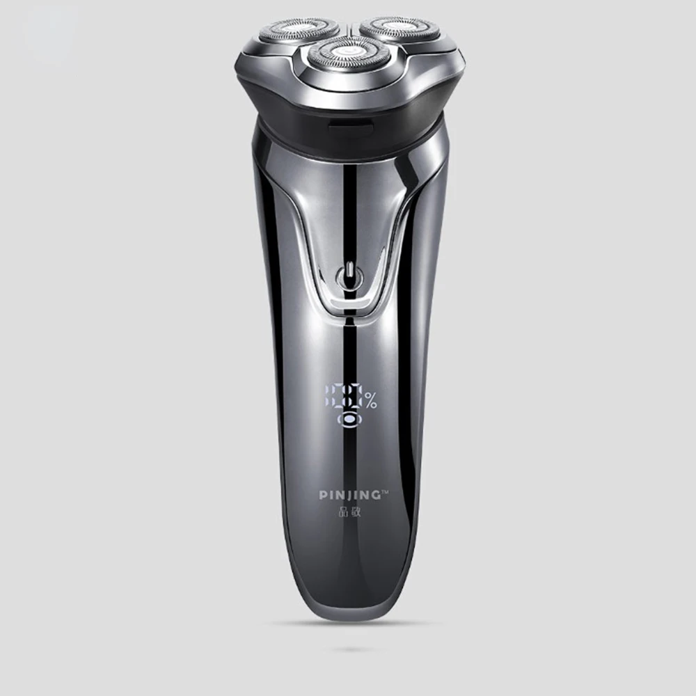 

PINJING Electric Razor Shaver ES3 Beard Trimmer Wireless 3D Razor Shaver USB Charging 3 Cutter Head LED Display