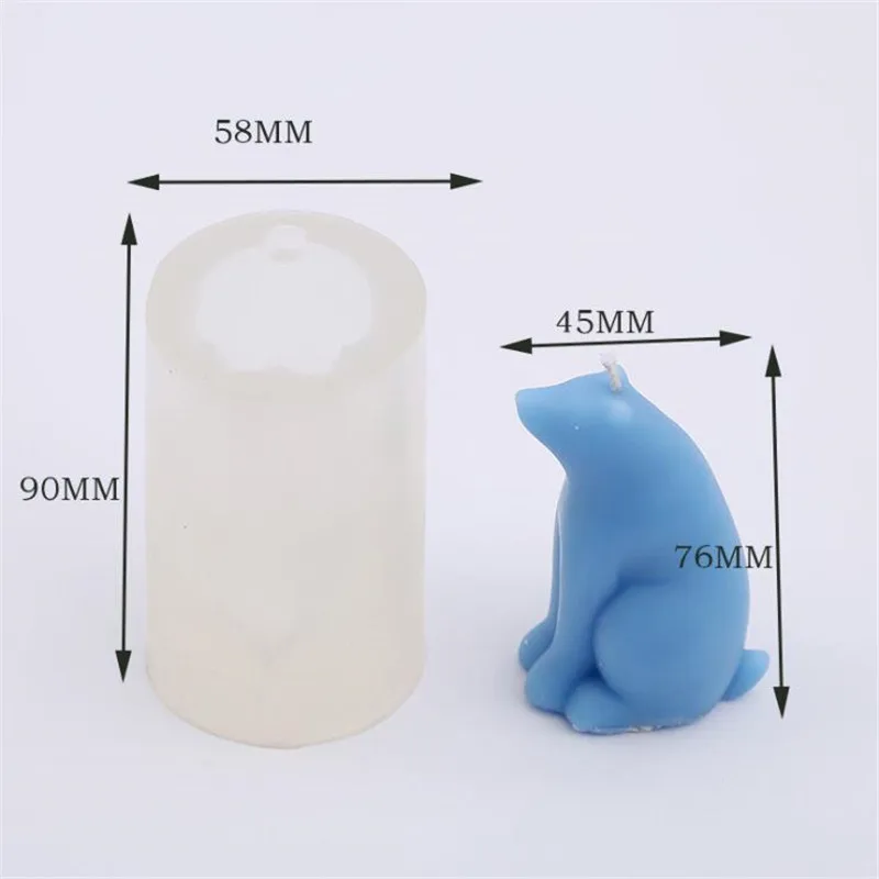 

3D Polar Bear Candle Molds DIY Pine Tree Silicone Aromatherapy Candle Mold Handmade Soap Decoration Fondant Cake Mould