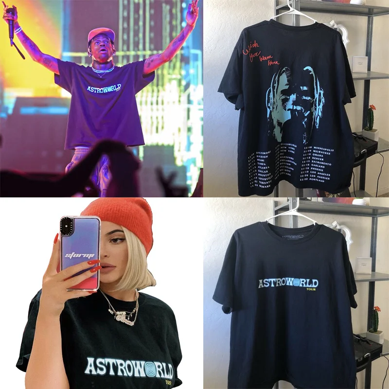 Футболка для мужчин и женщин 19SS Travis Scott AstroWorld футболка высокого качества 1:1 streetwear
