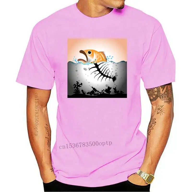 

Футболка, заботящаяся об окружающей среде мужские политические океан пластик глобальное согревание рыба загрязнение подарок на день рожде...