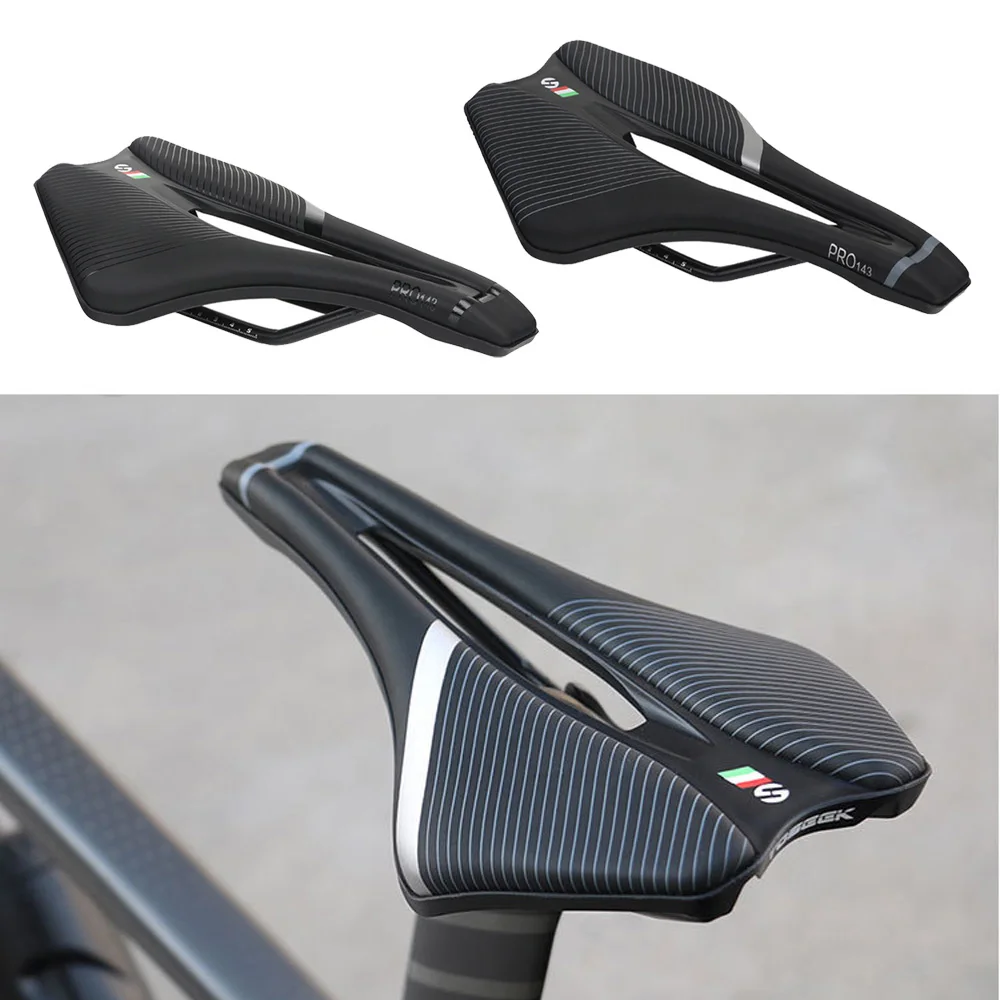 

TOSEEK Comfortable Saddle MTB Road Bike Breathable Seat Leather Bicycle Cushion Mountain Bike Seat Cycling Accessories