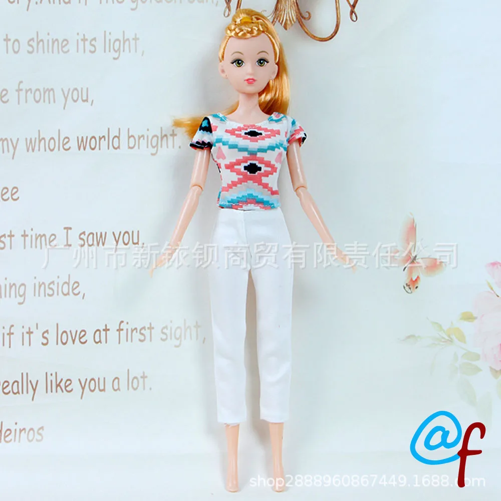 1 комплект кукла с мультяшным рисунком одежда для девочек сделай сам 1/6 г. платье