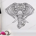 Домашний декор Индийский Слон Мандала хиппи стены художественные виниловые наклейки домашний декор свадебный подарок Виниловые наклейки стены искусства плакат rb425