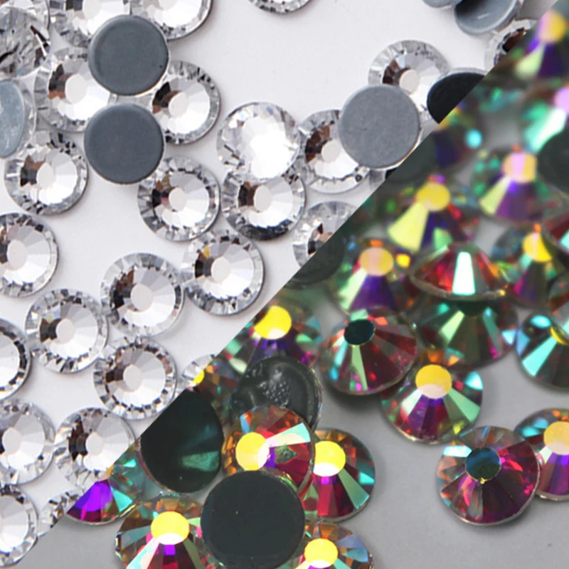 AAAA Crystal Ab SS6-SS50 High Quality Flatback Hot Fix Rhinestone Stones And Crystals Strass DIY Clothes Sewing Decoration | Дом и сад