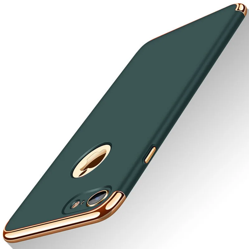 Luxury Plating Shockproof Phone Case For iphone 7 8 Plus 6 6s 5 5s se PC Matte Hard Cover For iphone 11 12 Pro X Xr Xs Max Case