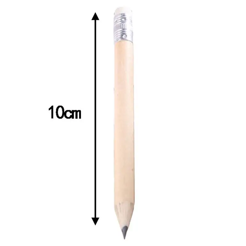 Деревянный карандаш с ластиком Hb 1 шт. короткий для предметов первой