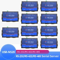 10pcs usr n520 serial server lan ethernet to rs232 rs485 rs422 converter industrial automation control for data transmission