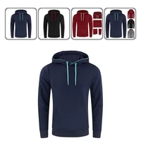 hoodie jumper front pocket long sleeve coldproof patchwork men casual pullover hoodie pullover hoodie for travel