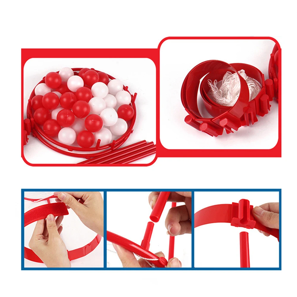 Баскетбольная игрушка-обруч на голову регулируемая корзина с сетчатым мячом для