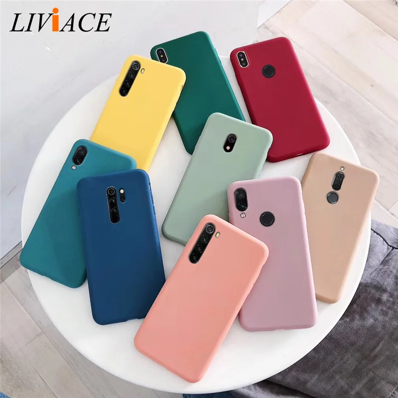 Однотонный Мягкий силиконовый чехол из ТПУ для xiaomi redmi note 8, 7, 6, 5 pro, 8a, 7a, 8tматовая задняя крышка, xiomi redmi note 8, note 8pro