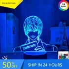 Светильник Yagami акриловый светодиодный ночной Светильник Аниме подарок Death Note лампа для детской спальни декоративный светильник для детской комнаты светильник