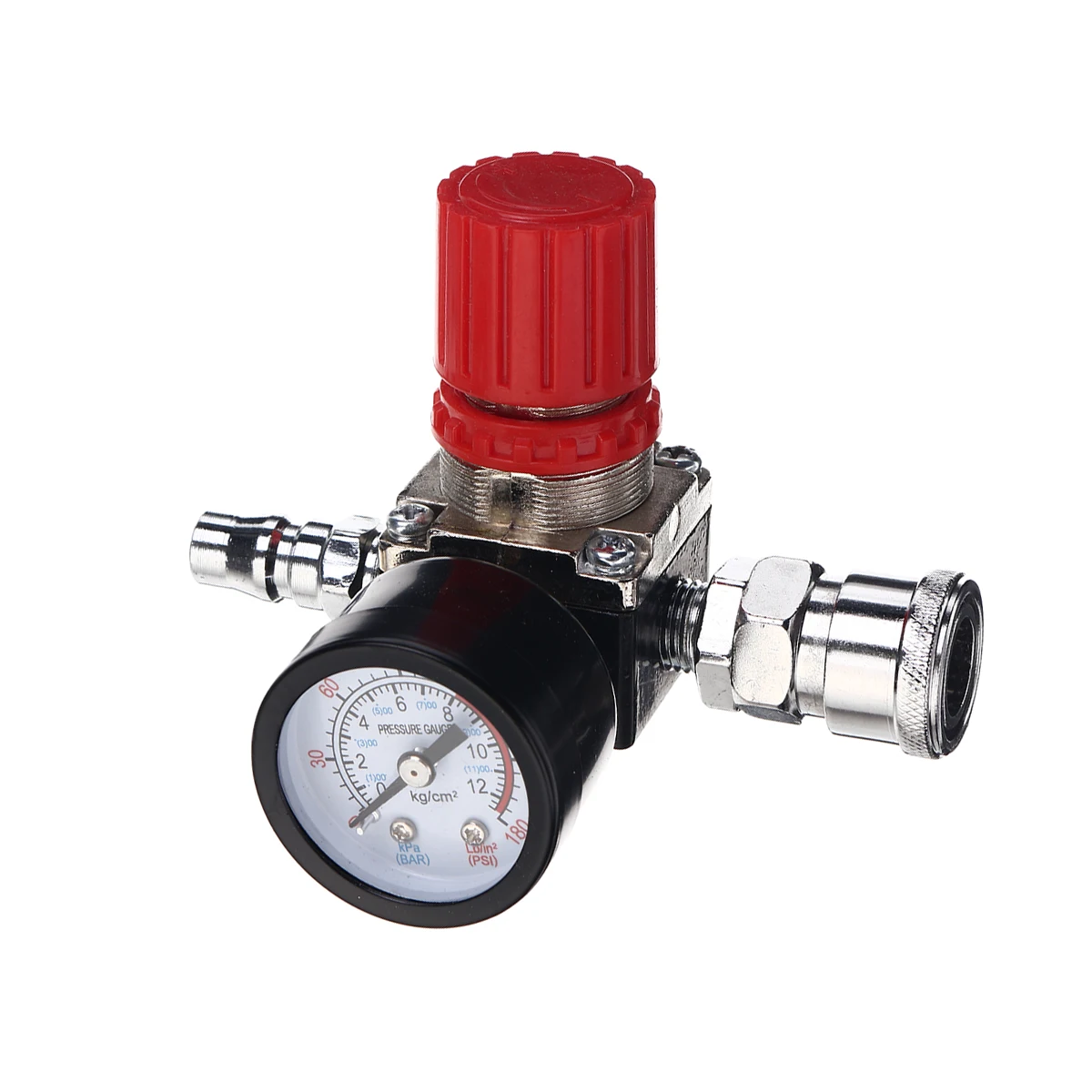 10pc 140PSI 12 Bar Pressure Regulator Switch Control Valve with Gauges 1/4&quot For Air Compressor |