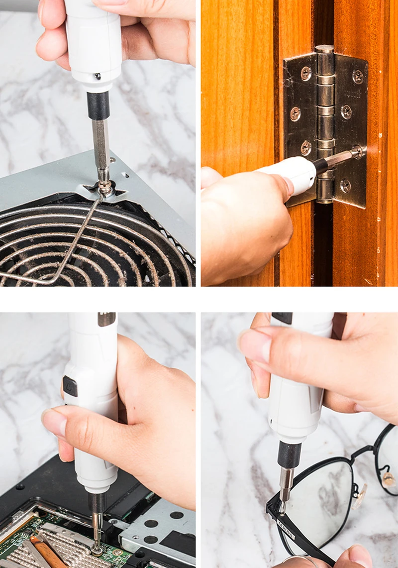 12pcs mini cordless electric screwdriver usb rechargeable power tool precision drill for repairing cell phone notebook 1100mah free global shipping