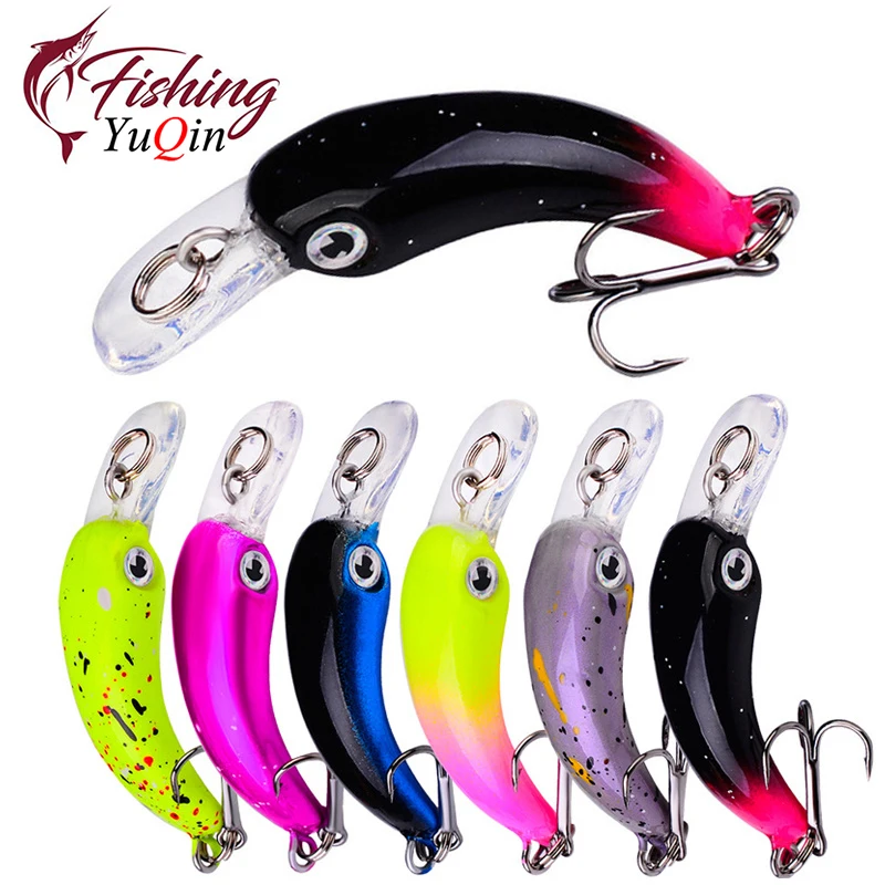 

1pcs 1.5g/4.1cm Fishing Lure Trout Mini Crankbait Wobbler Fishing Tackle Freshwater Minnow Crank Artificial Hard Bait