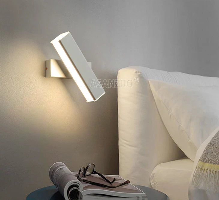 Светодиодный светильник lampada, алюминиевый настенный светильник, Квадратный светодиодный настенный светильник для спальни, настенный светильник