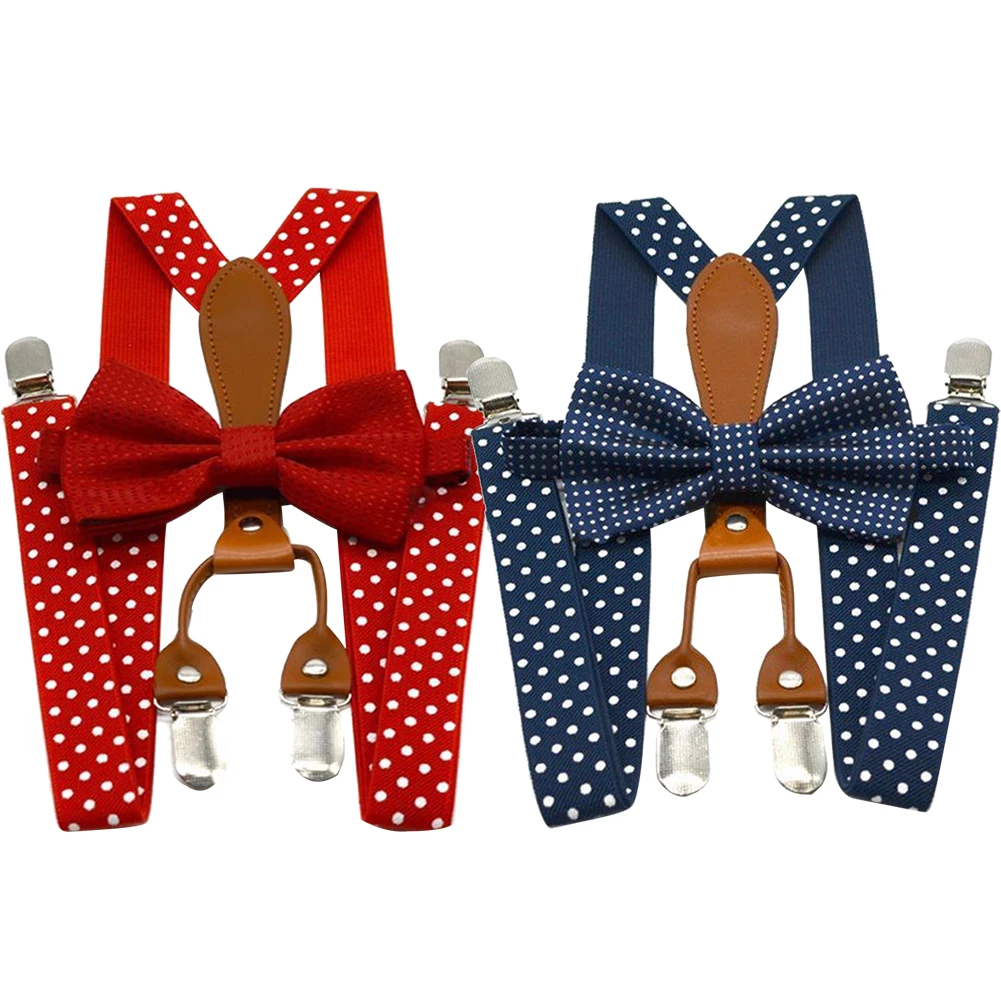 Подтяжки для брюк темно синие красные свадебные взрослых 4 зажима регулируемые