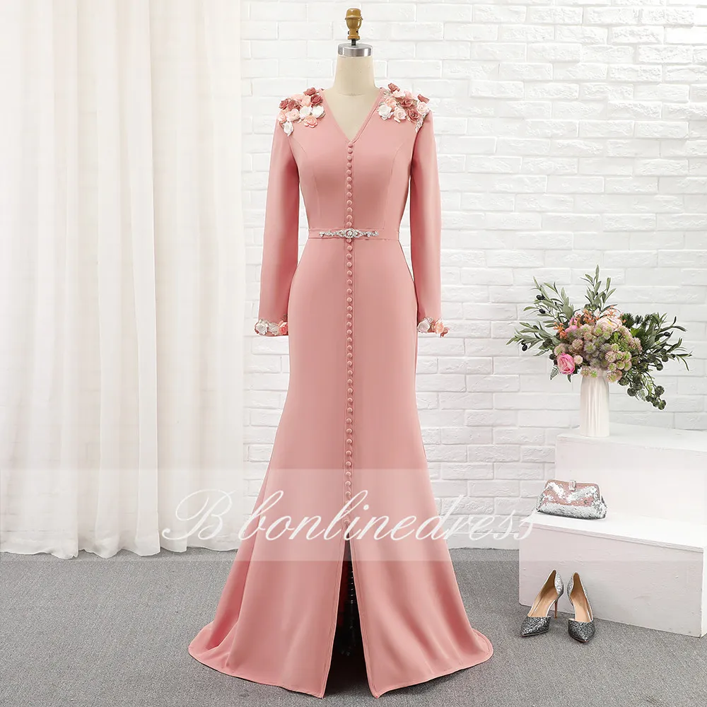 Bbonlinedress марокканские вечерние платья Caftan с вышивкой и аппликацией длинное
